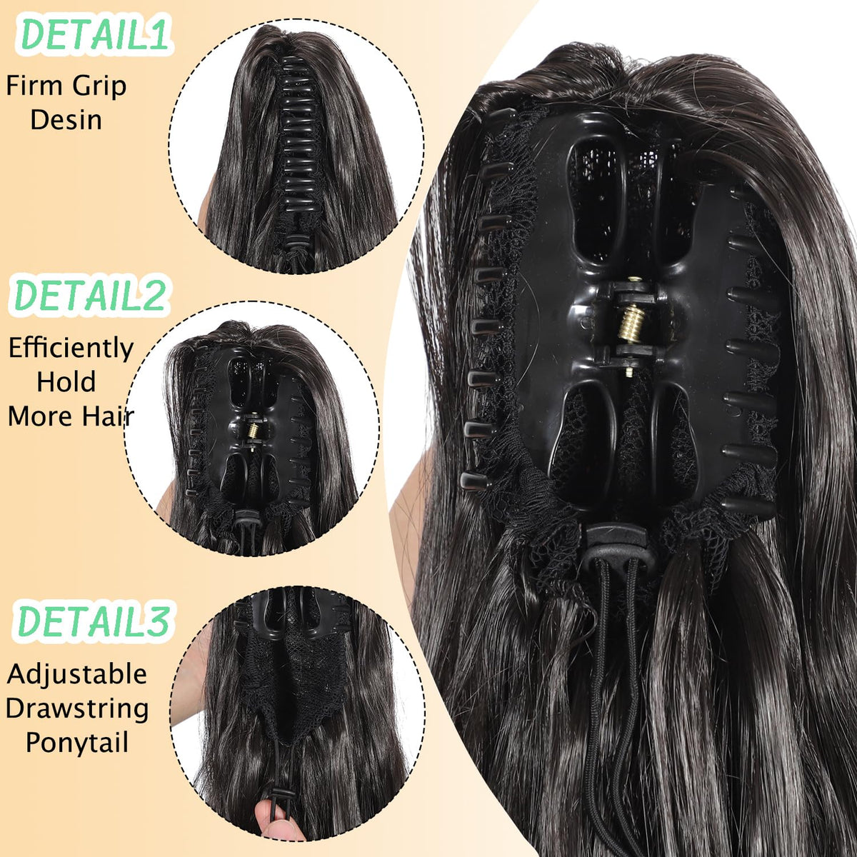 Sisu Couture's Claw Clip Long Wavy Ponytail Extension - image 11