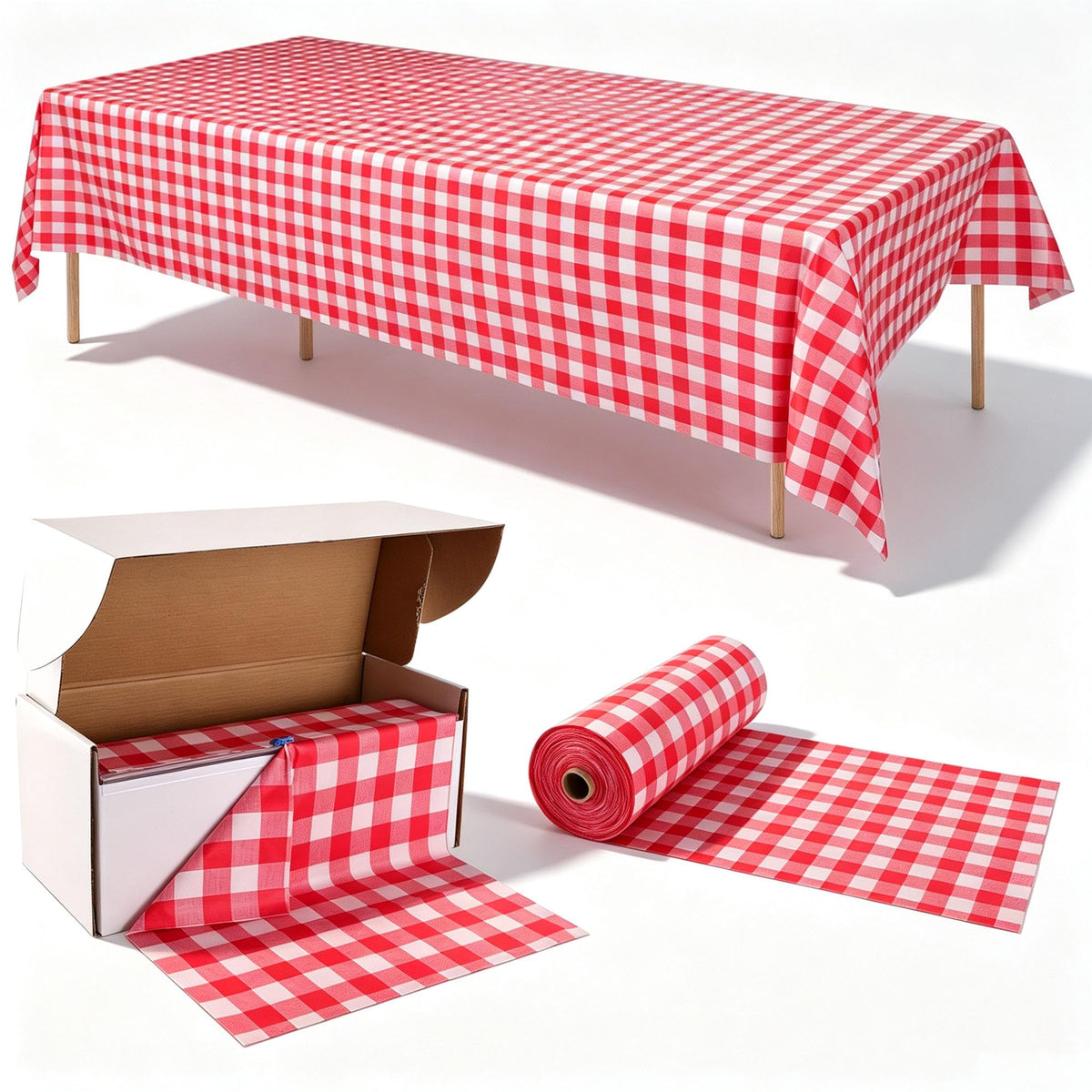 Sisu Couture's 100ft x 54in Stone Wall Plastic Tablecloth Roll With - image 20