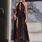 Sisu Couture's Lingerie Lace Babydoll Strap Chemise Halter Teddy V Neck - image 10