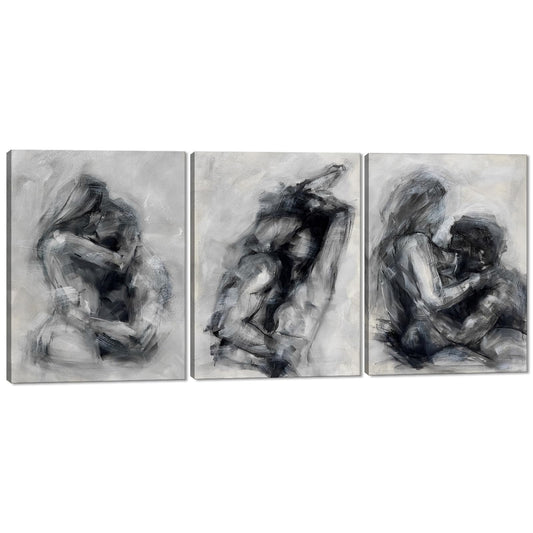 Sisu Couture's 3 Pieces Black And White Sexy Wall Art Sexy - image 1