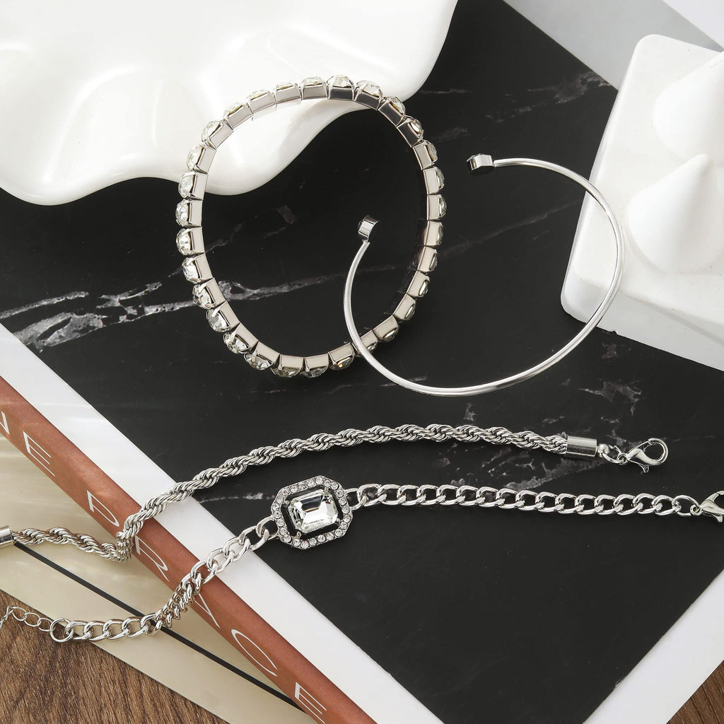 Sisu Couture's 17if 4 Pcs Dainty Gold Silver Bracelets Set - image 13
