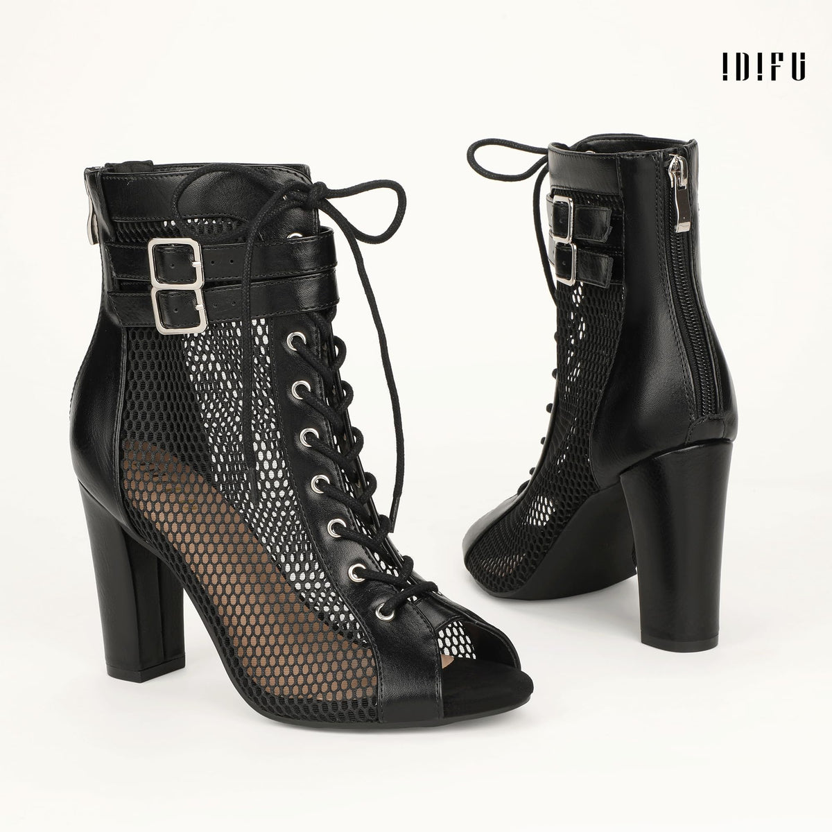 Sisu Couture's Idifu In4 High Heels Peep Toe Mesh Heeled Sandals - image 15