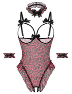 Sisu Couture's Avidlove Lingerie Bodysuit 4 Piece Set Sheer Mesh Teddy - image 22