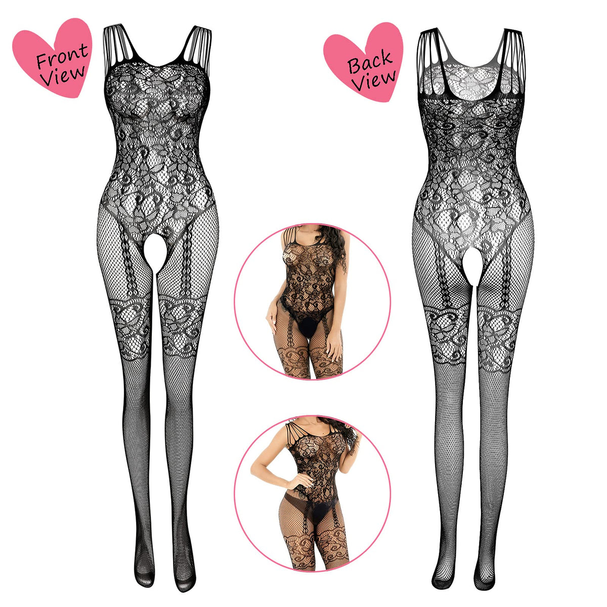 Sisu Couture's Lace Stockings Lingerie Floral Fishnet Bodysuits Lingerie Nightwear For - image 14