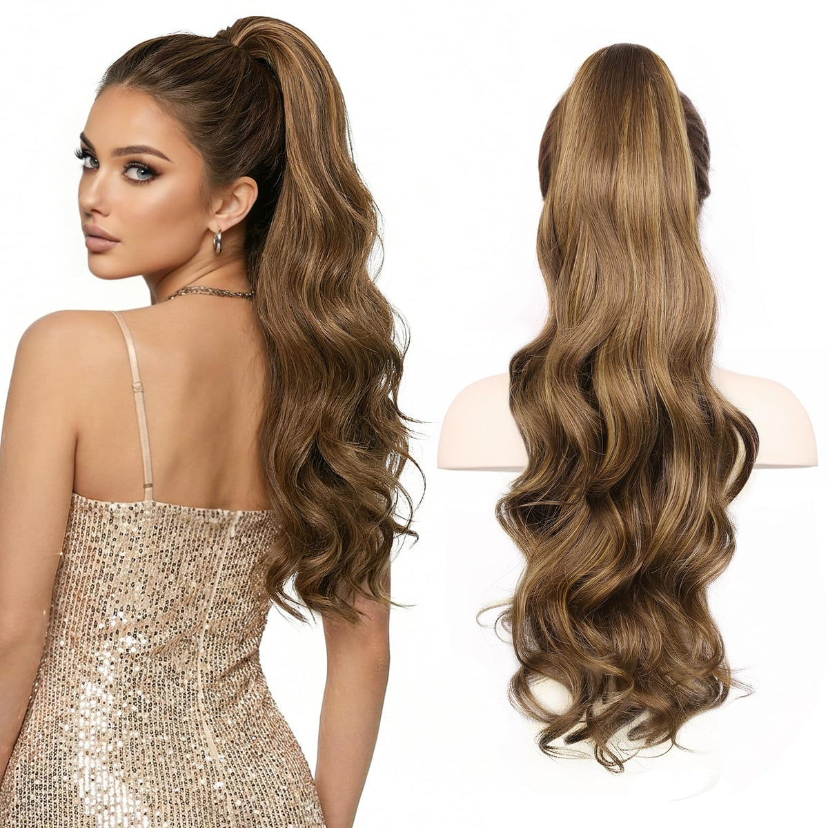 Sisu Couture's 18" Pony Tails Hair Extensions Clip In Ponytail Hair - image 24