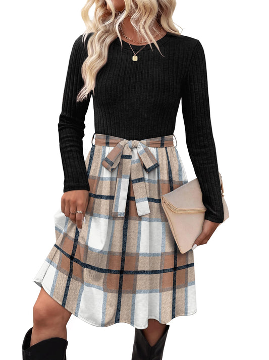 Sisu Couture's Ofeefan Fall Dresses Long Sleeve Sweater Dress With Pockets - image 1