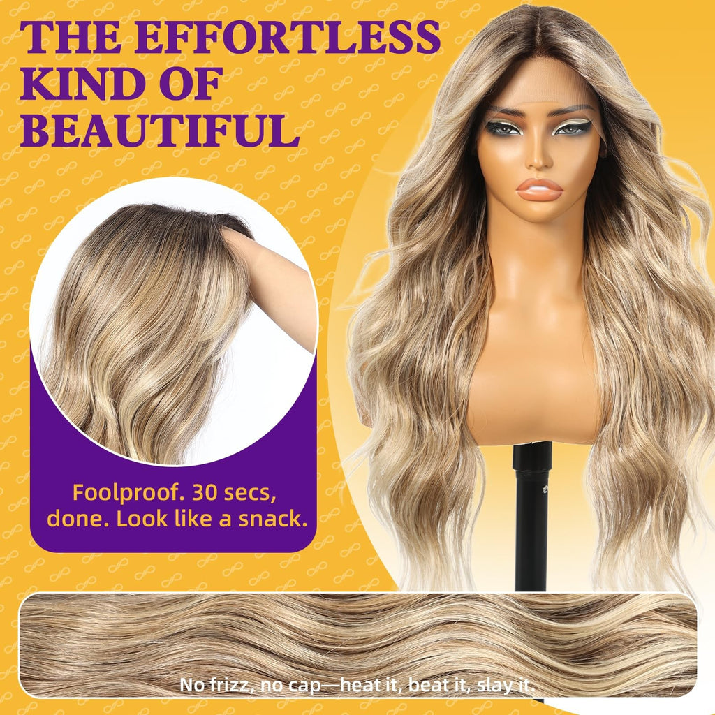 Sisu Couture's Kome Ombre Dirty Blonde Synthetic Lace Front Wig - image 3