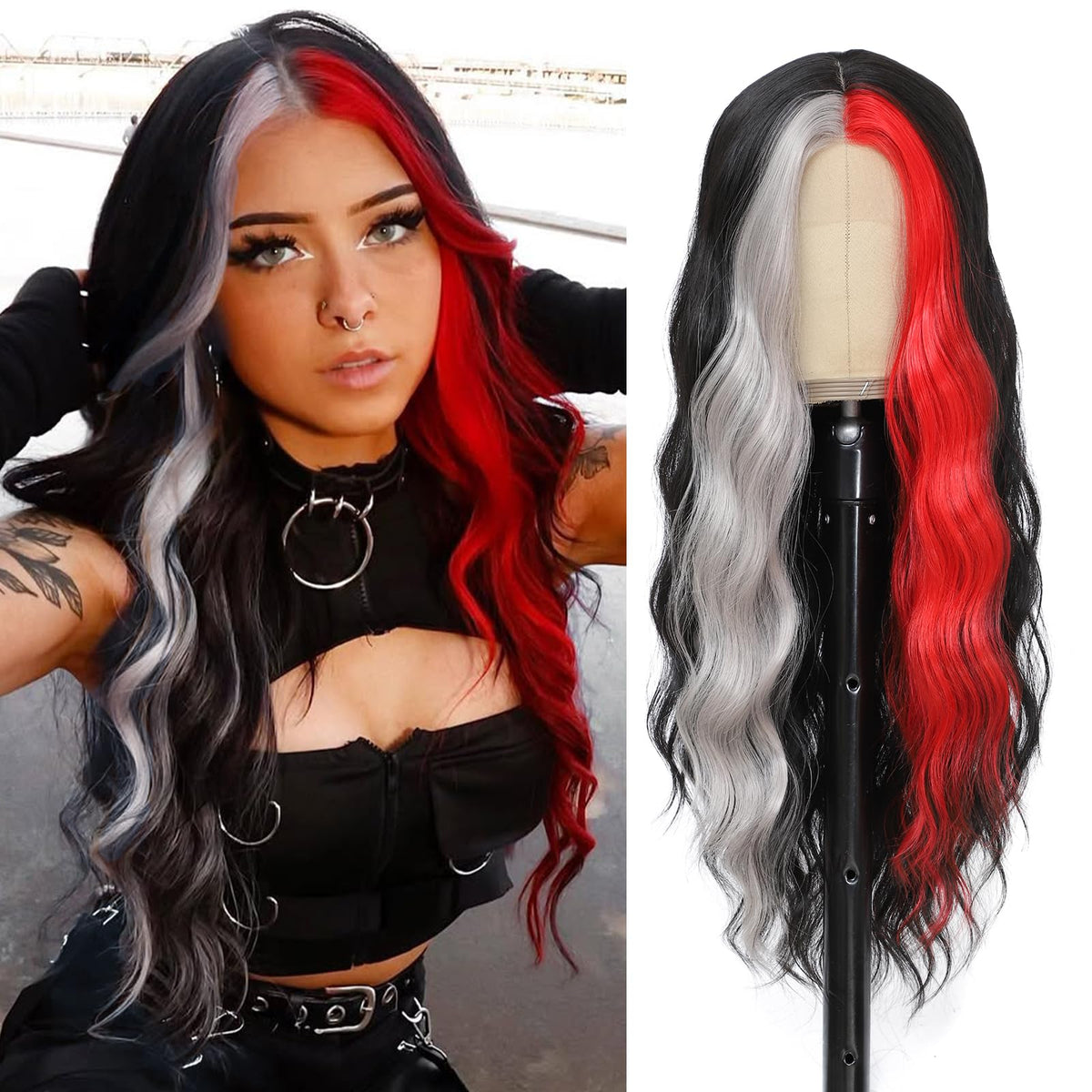 Sisu Couture's Pink Wig Long Pink Wavy Wigs 26 Inch Middle - image 19