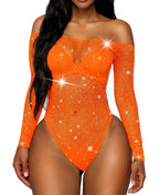Sisu Couture's Rslove Lingerie Fishnet Bodysuit Sparkle Rhinestone Sexy Mesh Teddy - image 19