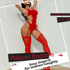 Sisu Couture's Sexy Lingerie Fishnet Set Mesh Teddy Bodysuit Rave Outfits - image 12
