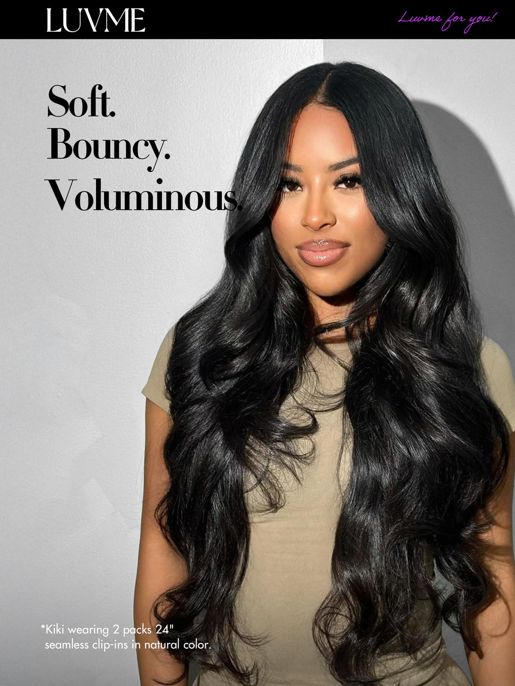 Sisu Couture's Luvme Seamless Body Wave 100% Real Human Hair Clip - image 15