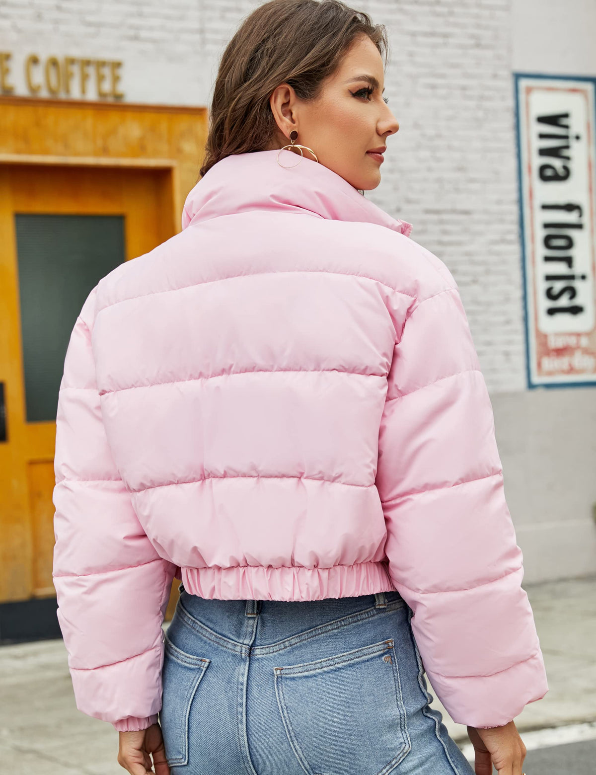 Sisu Couture's Flygo Cropped Puffer Jacket Winter Zip Up Padded Short - image 16