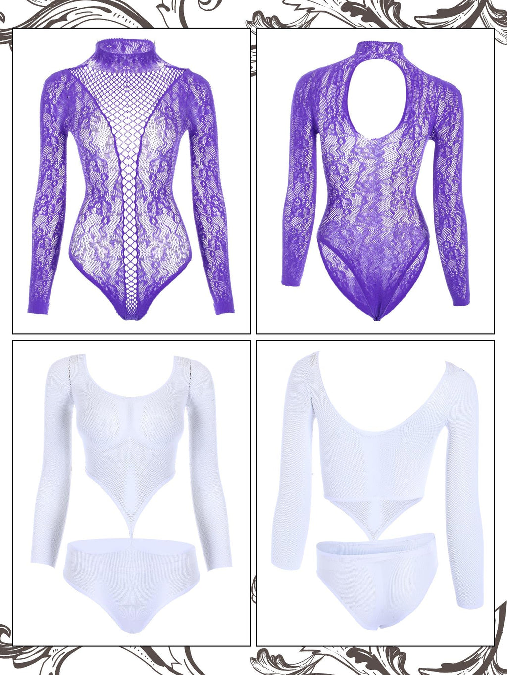 Sisu Couture's Geyoga 12 Pcs Fishnet Mesh Lingerie Bodysuits - image 14