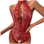 Sisu Couture's One Piece Lingerie Halterneck Crotchless High Cut Bodysuit Plus - image 14