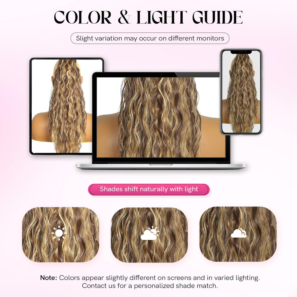 Sisu Couture's 20 Inch Long Wavy Claw Clip Ponytail Extension - image 20