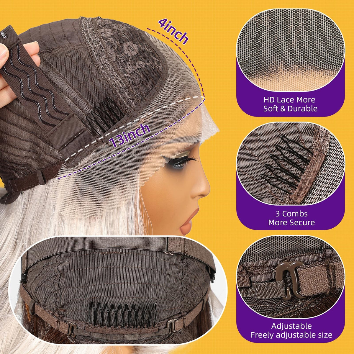 Sisu Couture's Kome Ash Brown Highlight 13×4 Layered Wave Synthetic Lace - image 8