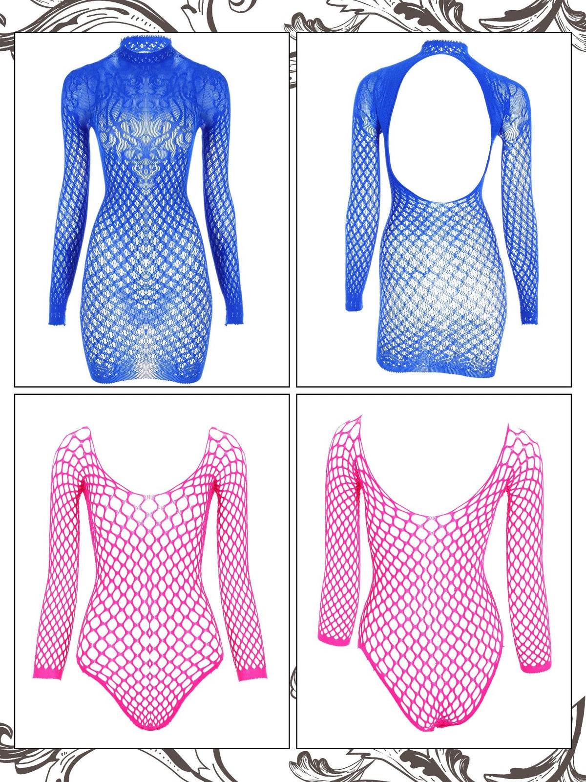 Sisu Couture's Geyoga 12 Pcs Fishnet Mesh Lingerie Bodysuits - image 11