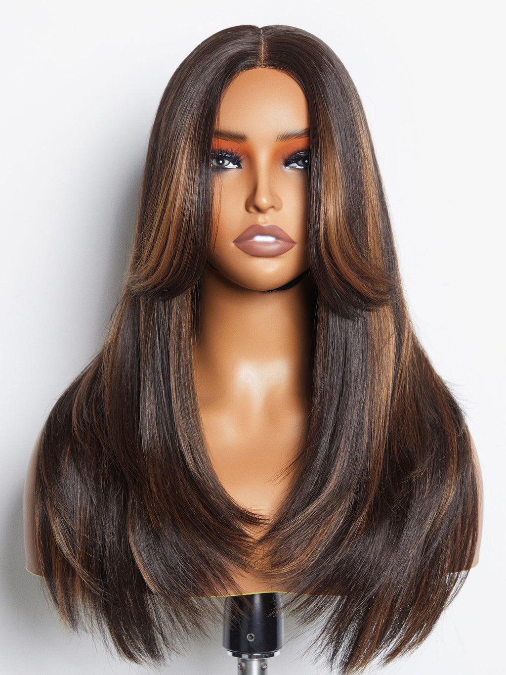 Sisu Couture's Gorgius Highlight Straight Layered Wigs With Bangs Glueless Black - image 20
