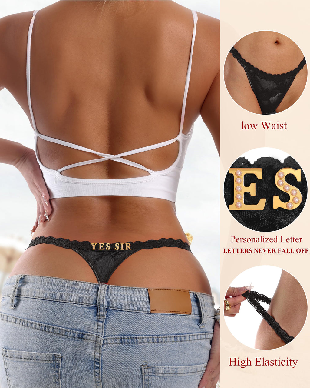 Sisu Couture's Sexy Underwear Lace Panties Sexy Thong With Funny Rhinestone - image 15