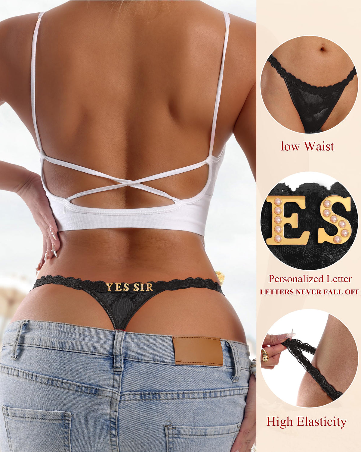 Sisu Couture's Sexy Underwear Lace Panties Sexy Thong With Funny Rhinestone - image 15