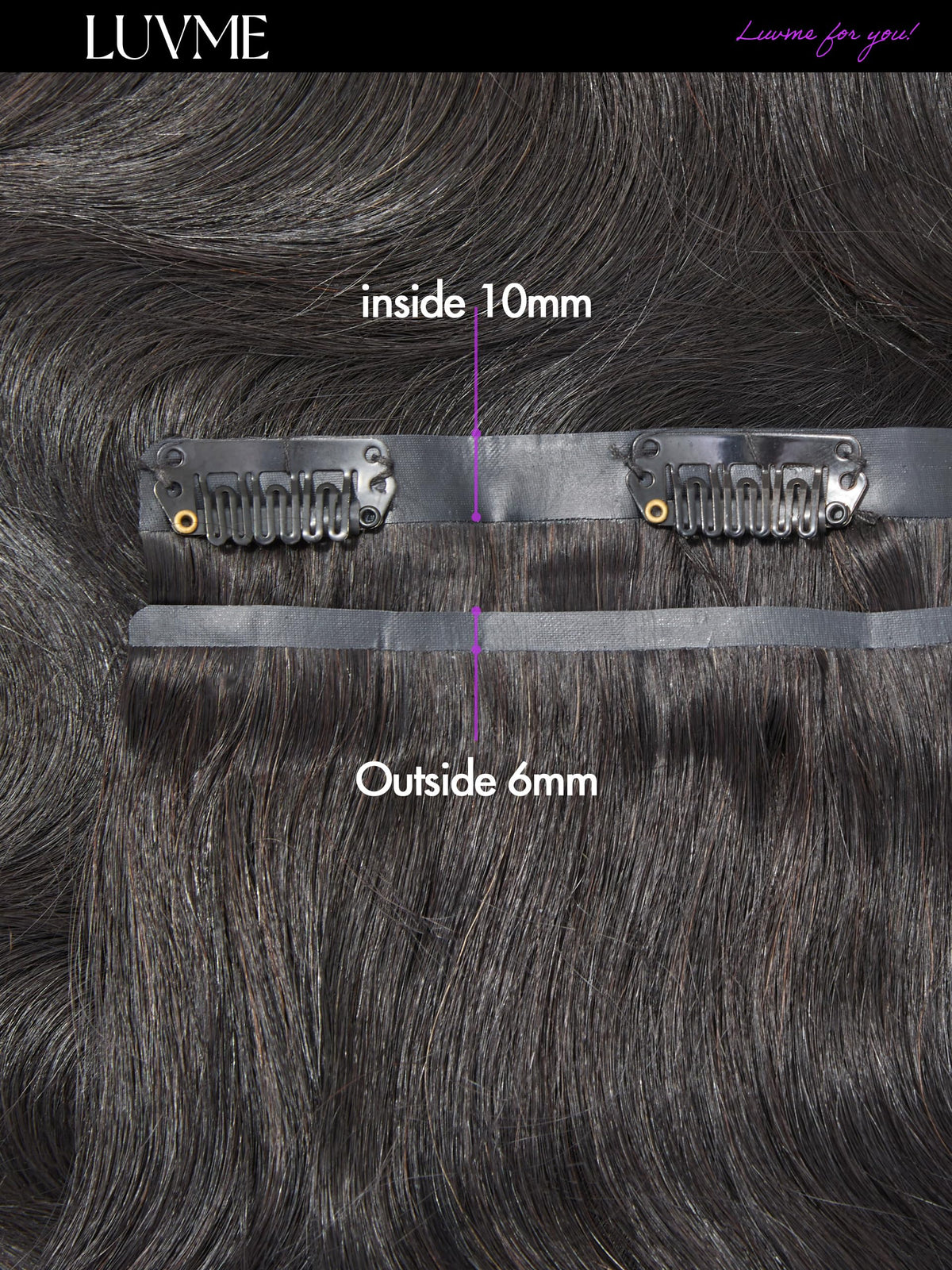 Sisu Couture's Luvme Seamless Body Wave 100% Real Human Hair Clip - image 19