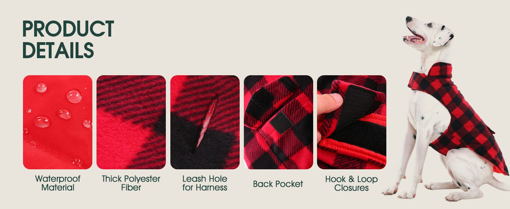 Sisu Couture's Cozy British Plaid Dog Winter Coat - image 5