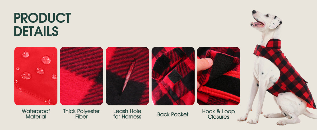 Sisu Couture's Cozy British Plaid Dog Winter Coat - image 9